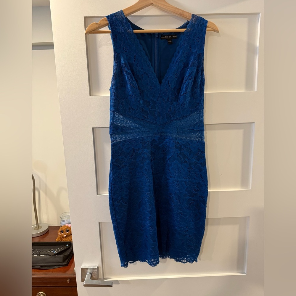GUESS LACE BLUE DRESS